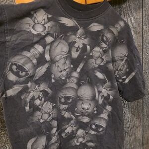 Men's Black Cartoon Character T-Shirt